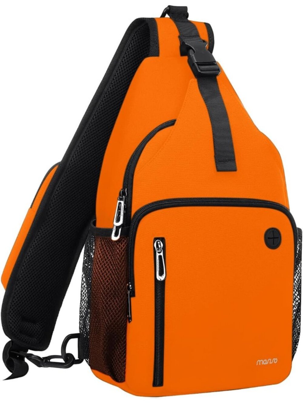 Women's Orange Sling Backpack Travel Hiking Daypack Crossbody Shoulder Bag